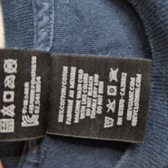 Obey Men's Black T-Shirt Minimal Spellout Graphic Print, Size Small - Picture 5 of 7